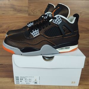 JORDAN RETRO 4 "STARFISH" CW7183-100 BLACK ORANGE